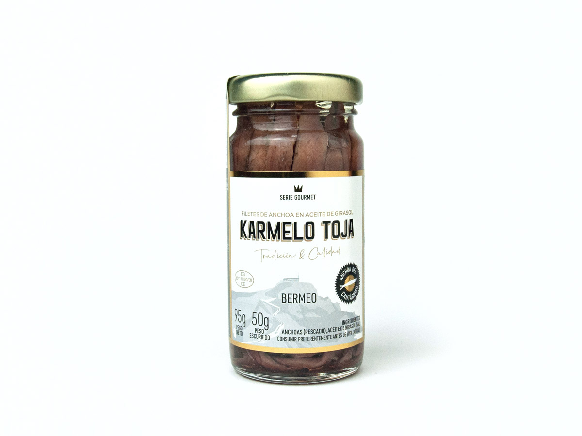 Karmelo Toja – Anchoa del Cantábrico Frasco 95gr Karmelo Toja - Anchoa del Cantábrico Frasco 95gr